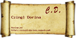Czingl Dorina névjegykártya