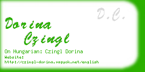 dorina czingl business card